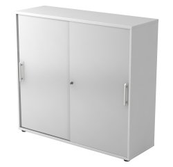 White body, grey doors H 110 x W 120 x D 40 cm