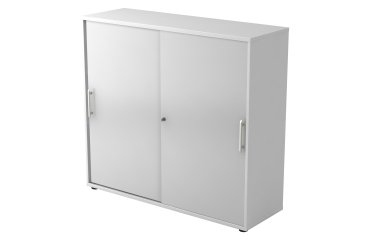 White body, grey doors H 110 x W 120 x D 40 cm