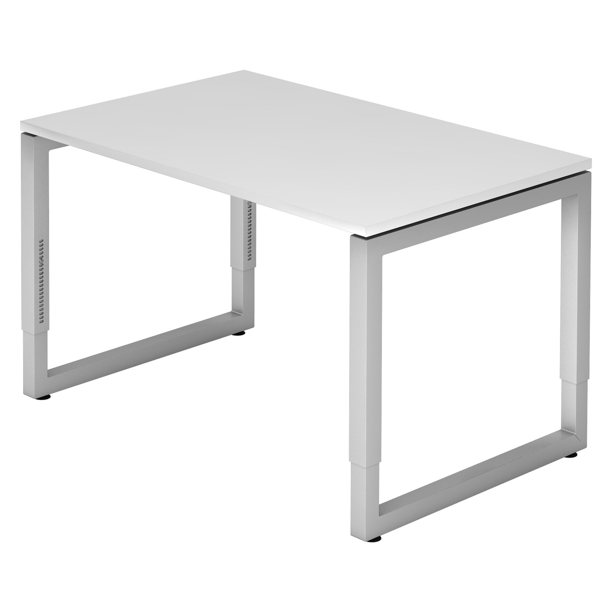 Straight desk, 80 x120 cm undercarriage silver metal Atlanta