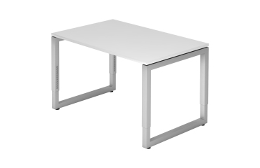 Straight desk, 80 x120 cm undercarriage silver metal Atlanta