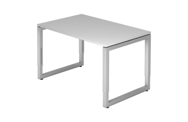 Straight desk, 80 x120 cm undercarriage silver metal Atlanta