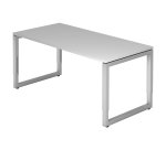 Bureau droit, 80 x160 cm, piètement métal argenté Atlanta