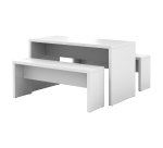Pack of 1 table + 2 benches for canteen 130x 68 cm