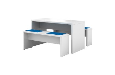 Set of 4 cushions for canteen benches 