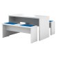 Set of 4 cushions for canteen benches 