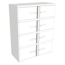 Monoblock locker - cabinet with 8 compartments H 130 cm 