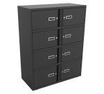 Vestiaire monobloc - armoire 8 cases H130cm