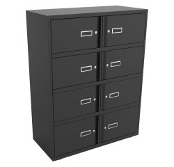 Monoblock locker - cabinet with 8 compartments H 130 cm 