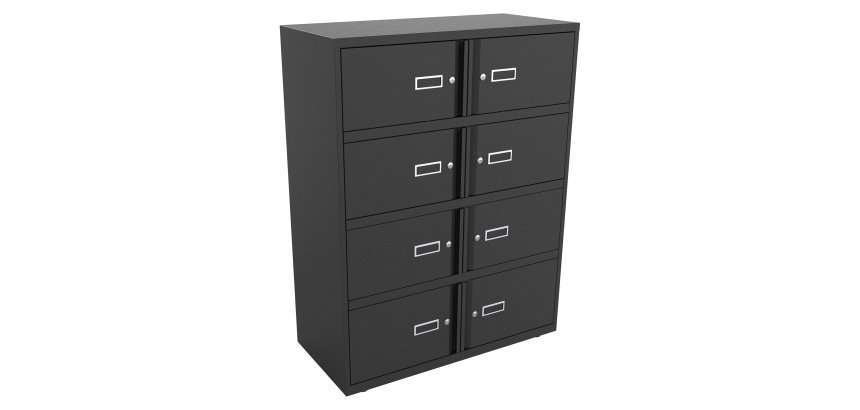 Vestiaire monobloc - armoire 8 cases H130cm
