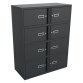 Monoblock locker - cabinet with 8 compartments H 130 cm 