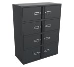 Monoblok locker - kast met 8 vakken H130cm