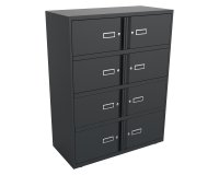Monoblock locker - cabinet with 8 compartments H 130 cm 
