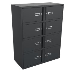Monoblock Kleiderschrank mit 8 Fächern H130 cm
