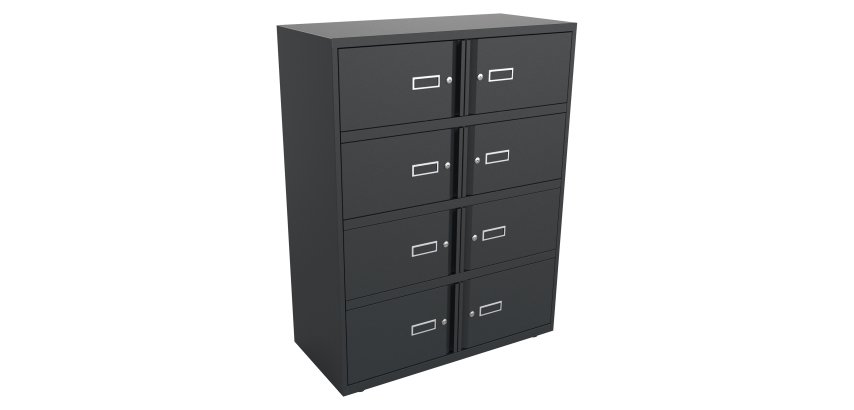 Vestiaire monobloc - armoire 8 cases H130cm