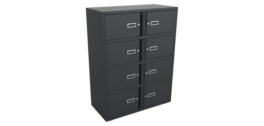 Monoblok locker - kast met 8 vakken H130cm