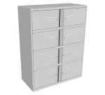 Vestiaire monobloc - armoire 8 cases H130cm