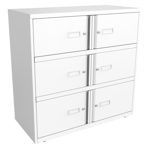 Monoblock locker - cabinet with 6 compartments H 100 cm 