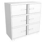 Vestiaire monobloc - armoire 6 cases H100cm