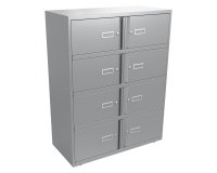 Monoblok locker - kast met 8 vakken H130cm