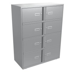 Monoblock Kleiderschrank mit 8 Fächern H130 cm