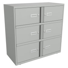 Monoblock locker - cabinet with 6 compartments H 100 cm 