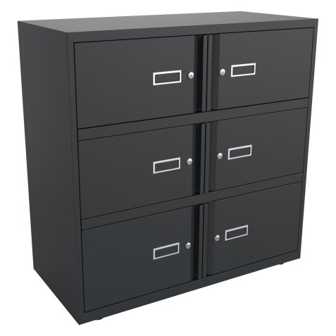 Monoblock locker - cabinet with 6 compartments H 100 cm 