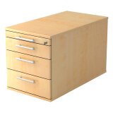 Mobile cabinet 4 drawers, extra depth Manhattan Maple