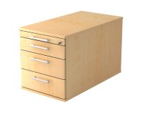 Mobile cabinet 4 drawers, extra depth Manhattan Maple