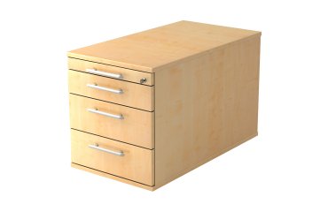 Mobile cabinet 4 drawers, extra depth Manhattan Maple