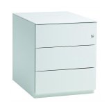 Mobile drawer cabinets 3 drawers white