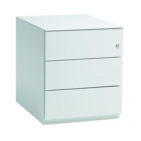 Mobile drawer cabinets 3 drawers white