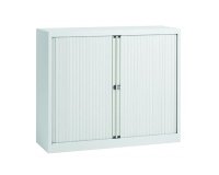 White tambour cabinet Bisley H 103 cm