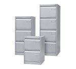 Classeur monobloc 2 tiroirs argent  H 71cm