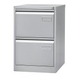 Schubladenschrank Monoblock 2 Schubladen Silber H 71cm