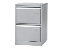 Cabinet monoblock 2 drawers silver H 71cm