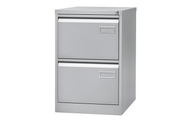 Cabinet monoblock 2 drawers silver H 71cm