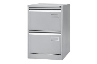 Schubladenschrank Monoblock 2 Schubladen Silber H 71cm