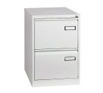 Classeur monobloc 2 tiroirs gris H 71cm