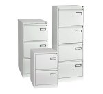 Classeur monobloc 2 tiroirs gris H 71cm