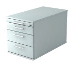 Caisson mobile 4 tiroirs, extra profond Manhattan Gris