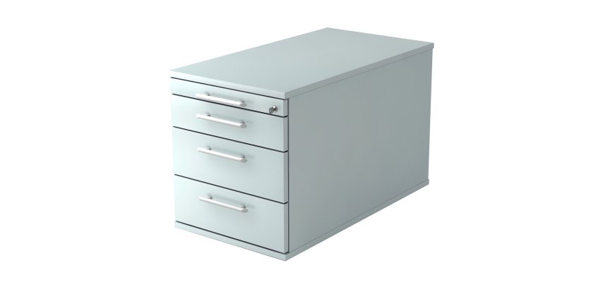 Caisson mobile 4 tiroirs, extra profond Manhattan Gris
