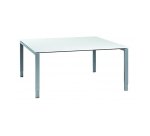 Besprechungstisch Ultra 160 x 160 cm - Topf in weiß