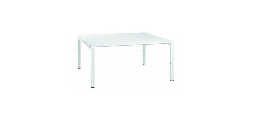 Vergadertafel Ultra 160 x 160 cm - wit werkblad