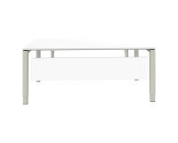 Beenafscherming wit Ultra voor werkposten B 180 cm