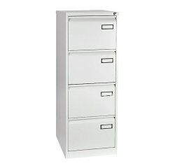 Caisson monobloc 4 tiroirs gris H 132 cm