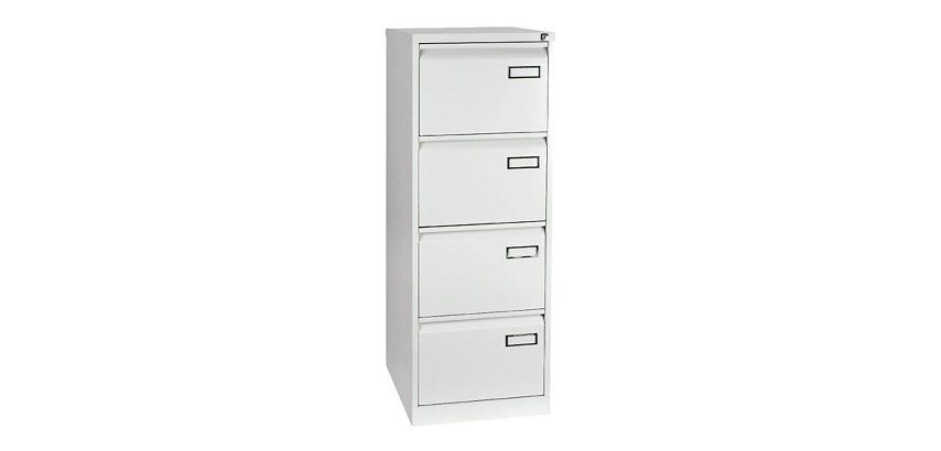Schubladenschrank Monoblock 4 Schubladen grau H 132 cm