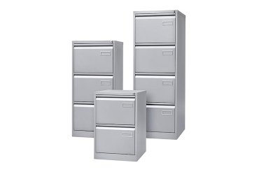 Cabinet monoblock 4 drawers silver H 132 cm