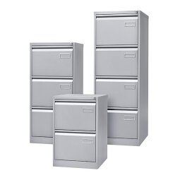 Cabinet monoblock 4 drawers silver H 132 cm