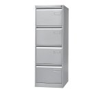 Cabinet monoblock 4 drawers silver H 132 cm