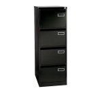 Ladekast monoblok 4 laden zwart H 132 cm